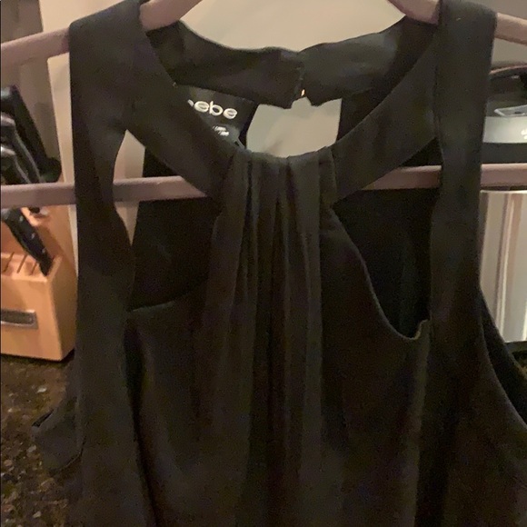 Bebe NWT Crew Neck Banded Halter Top Sea Tide - Picture 7 of 12